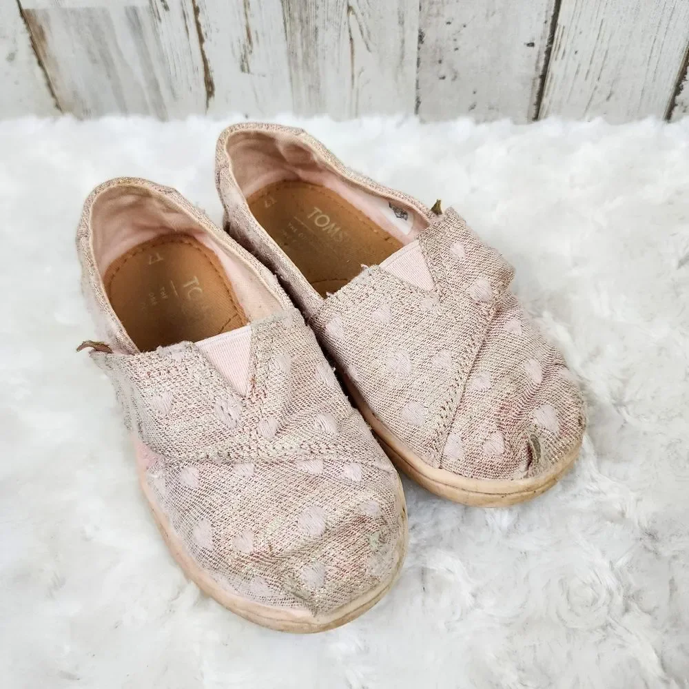 Toms Alpargata Pink Flats Size T7